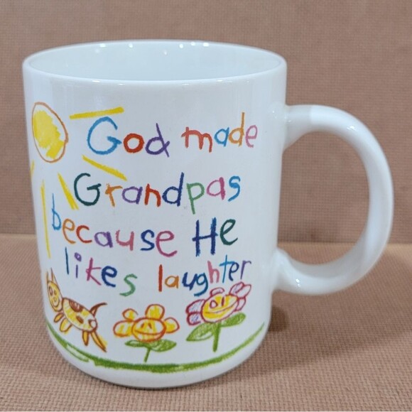 Hallmark 1986 "God Made Grandpa's because" coffee mug - Picture 2 of 5